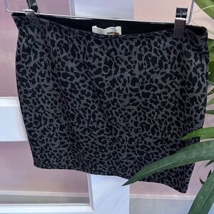 Sans Souci Charcoal and Black Patterned Mini Skirt